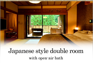 Japanese style double room with open-air bath