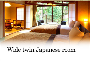 Wide twin Japanese room