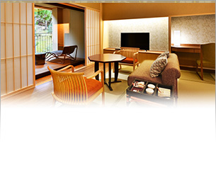 Semi suite with open air bath